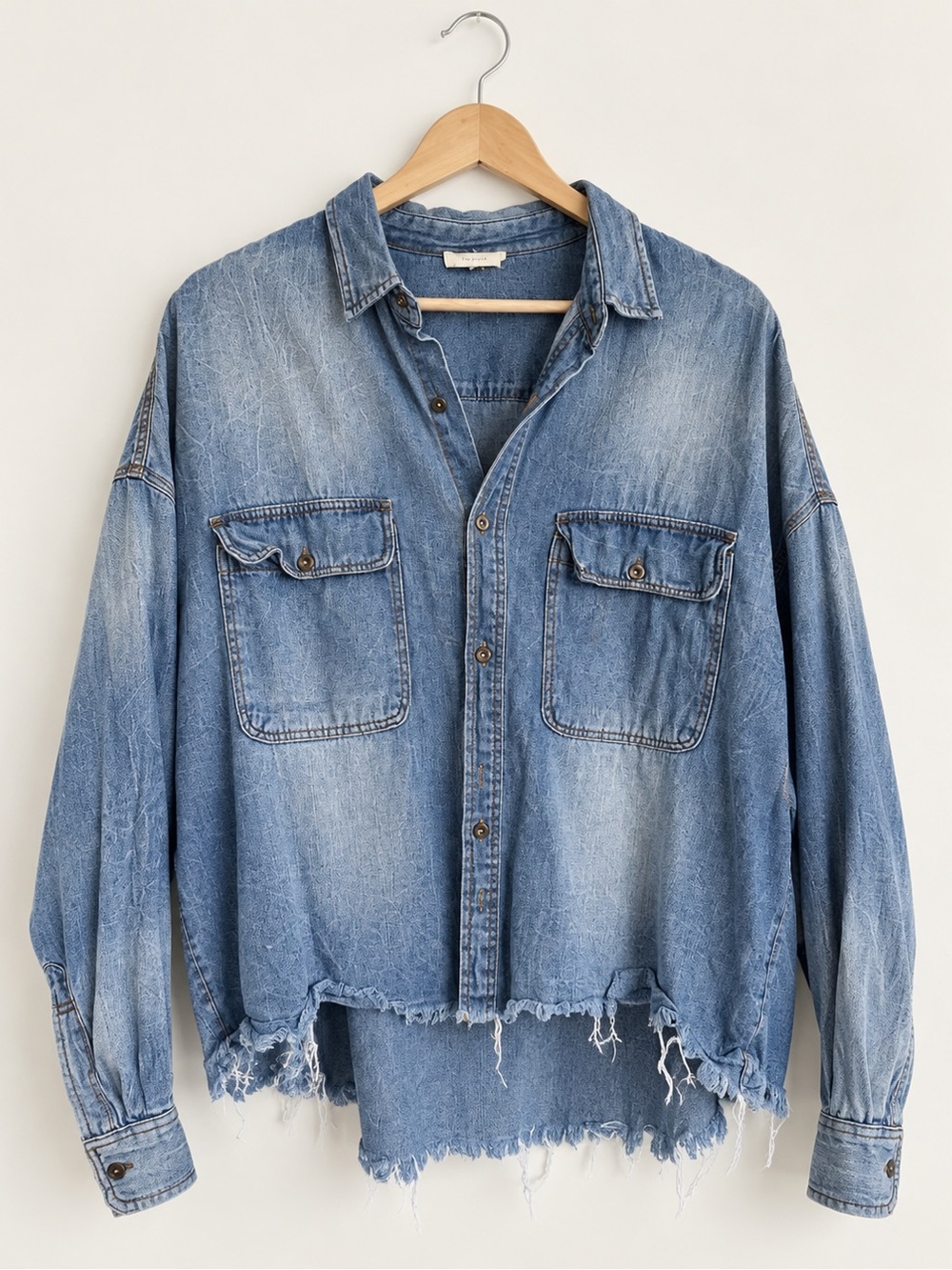 VICI Aaron & Amber Ombré Denim Shirt Jacket – M/L